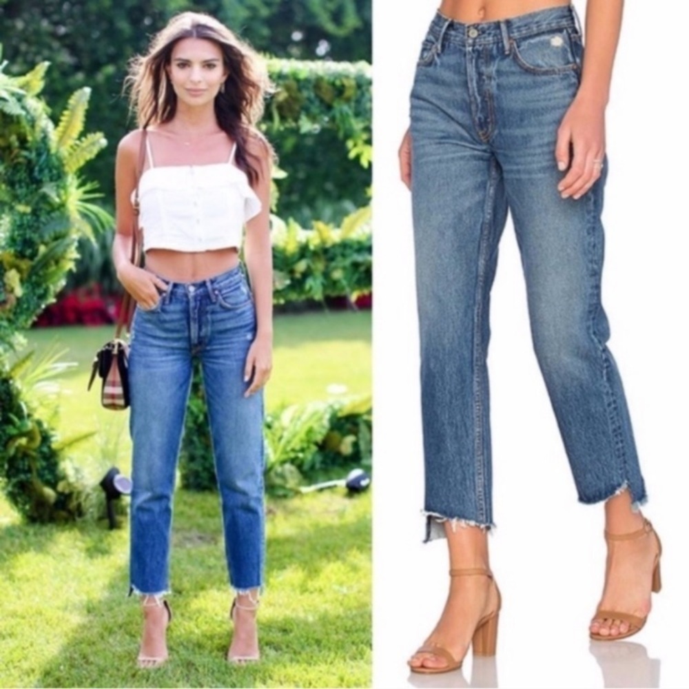 GRLFRND Helena Cropped Jeans in Close To You